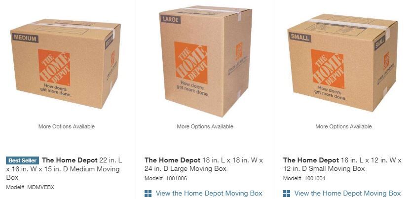 The Home Depot 21 in. L x 15 in. W x 16 in. D Medium Moving Box